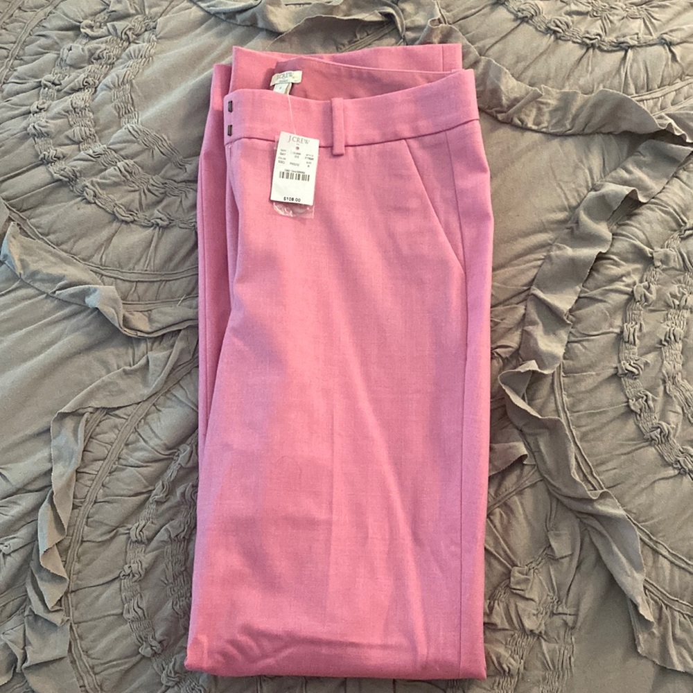 NWT j.crew Pink Stretch Trouser Pant